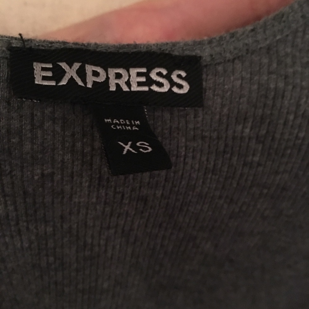 Express grey sequin tank top. Xs super cute - Picture 5 of 5